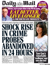 Daily Mail () Newspaper Front Page for 16 September 2019