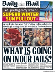 Daily Mail () Newspaper Front Page for 17 November 2016