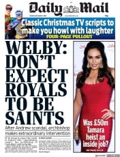 Daily Mail () Newspaper Front Page for 17 December 2019