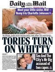 Daily Mail () Newspaper Front Page for 17 December 2021