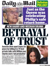 Daily Mail () Newspaper Front Page for 17 March 2021