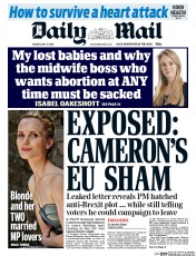 Daily Mail () Newspaper Front Page for 17 May 2016