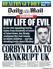Daily Mail () Newspaper Front Page for 17 May 2017
