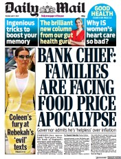 Daily Mail () Newspaper Front Page for 17 May 2022