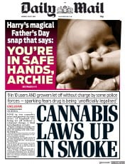 Daily Mail () Newspaper Front Page for 17 June 2019