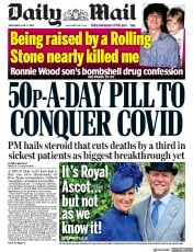 Daily Mail () Newspaper Front Page for 17 June 2020