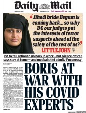 Daily Mail () Newspaper Front Page for 17 July 2020
