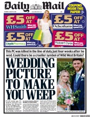 Daily Mail () Newspaper Front Page for 17 August 2019