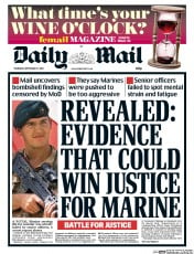 Daily Mail () Newspaper Front Page for 17 September 2015