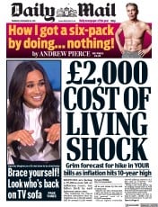 Daily Mail () Newspaper Front Page for 18 November 2021