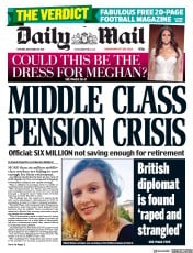 Daily Mail () Newspaper Front Page for 18 December 2017