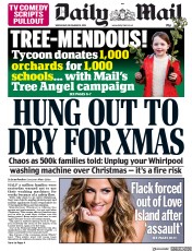 Daily Mail () Newspaper Front Page for 18 December 2019