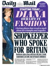 Daily Mail () Newspaper Front Page for 18 February 2017