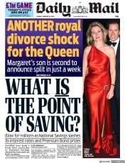 Daily Mail () Newspaper Front Page for 18 February 2020