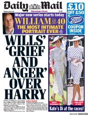 Daily Mail () Newspaper Front Page for 18 June 2022