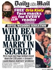 Daily Mail () Newspaper Front Page for 18 July 2020