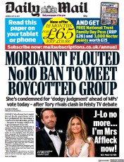 Daily Mail () Newspaper Front Page for 18 July 2022