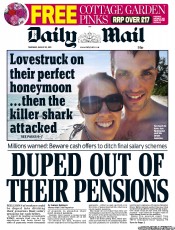 Daily Mail () Newspaper Front Page for 18 August 2011
