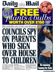 Daily Mail () Newspaper Front Page for 19 October 2013