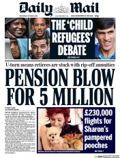 Daily Mail () Newspaper Front Page for 19 October 2016