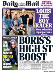 Daily Mail () Newspaper Front Page for 19 December 2019