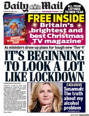 Daily Mail () Newspaper Front Page for 19 December 2020