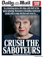 Daily Mail () Newspaper Front Page for 19 April 2017
