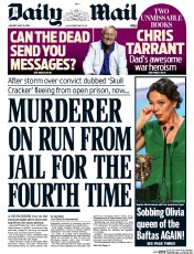 Daily Mail () Newspaper Front Page for 19 May 2014