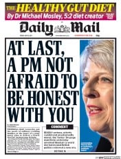 Daily Mail () Newspaper Front Page for 19 May 2017
