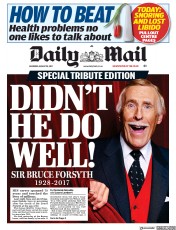Daily Mail () Newspaper Front Page for 19 August 2017