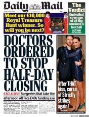 Daily Mail () Newspaper Front Page for 19 August 2019