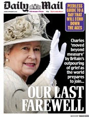 Daily Mail () Newspaper Front Page for 19 September 2022