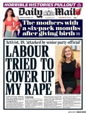 Daily Mail () Newspaper Front Page for 1 November 2017