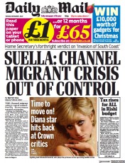 Daily Mail () Newspaper Front Page for 1 November 2022