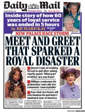 Daily Mail () Newspaper Front Page for 1 December 2022