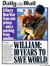 Daily Mail () Newspaper Front Page for 1 January 2020