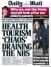 Daily Mail () Newspaper Front Page for 1 February 2017
