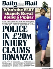 Daily Mail () Newspaper Front Page for 1 April 2013