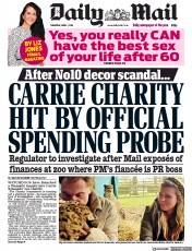 Daily Mail () Newspaper Front Page for 1 April 2021