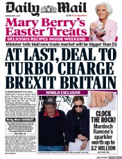 Daily Mail () Newspaper Front Page for 1 April 2023