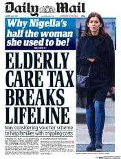 Daily Mail () Newspaper Front Page for 1 May 2017