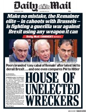 Daily Mail () Newspaper Front Page for 1 May 2018