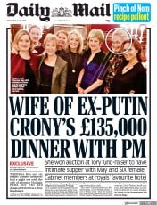 Daily Mail () Newspaper Front Page for 1 May 2019