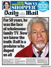 Daily Mail () Newspaper Front Page for 1 July 2014