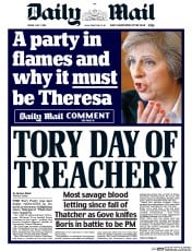 Daily Mail () Newspaper Front Page for 1 July 2016