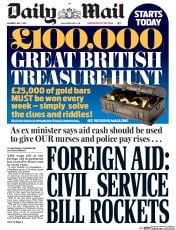 Daily Mail () Newspaper Front Page for 1 July 2017