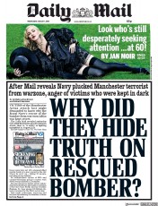 Daily Mail () Newspaper Front Page for 1 August 2018