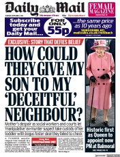 Daily Mail () Newspaper Front Page for 1 September 2022