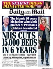 Daily Mail () Newspaper Front Page for 20 February 2017