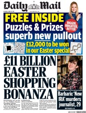 Daily Mail () Newspaper Front Page for 20 April 2019